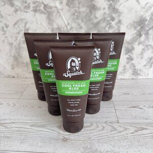 (6) Dr. SQUATCH Cool Fresh Aloe Men's Natural Face Wash Exfoliating 4 oz each